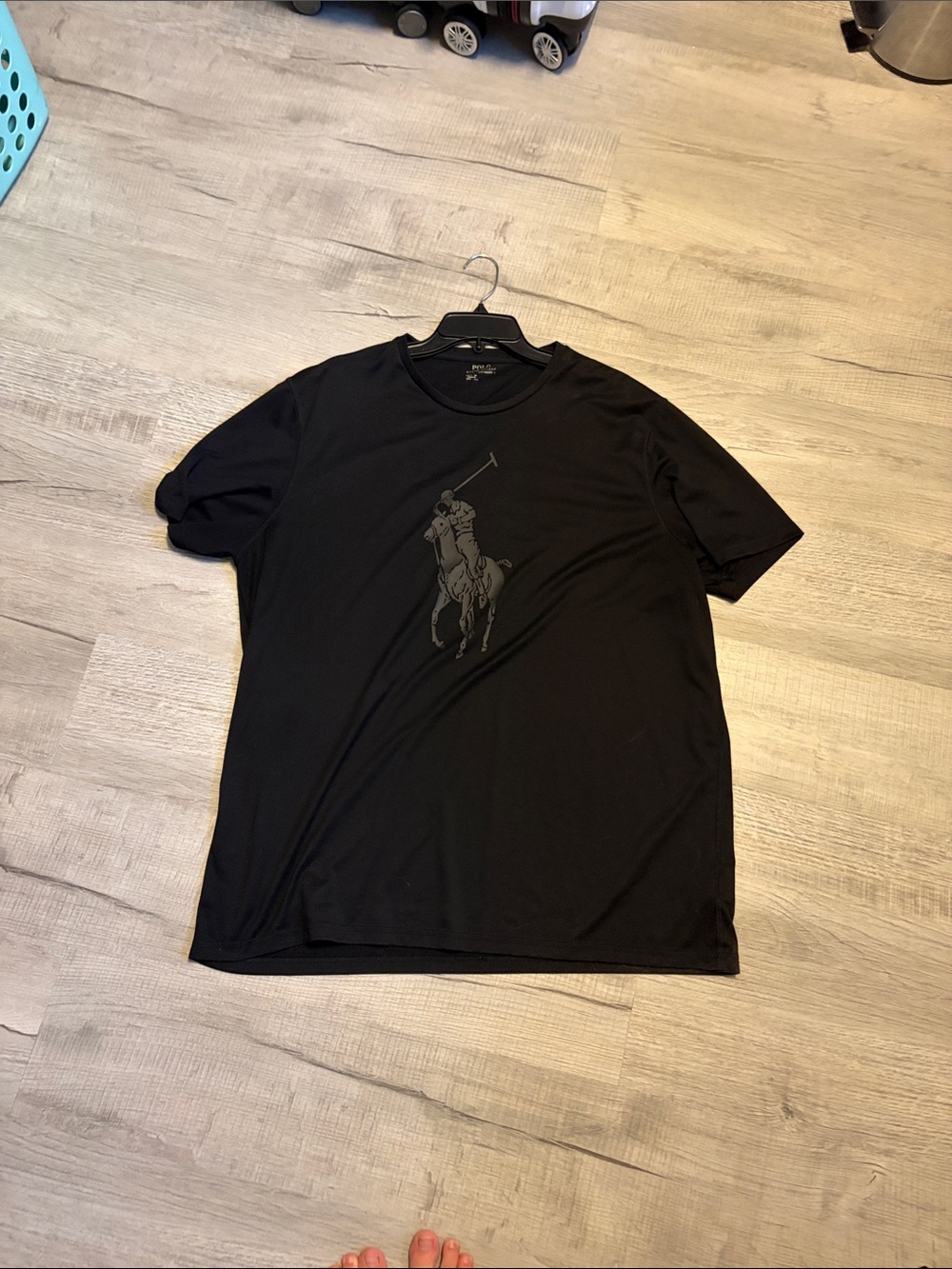 Polo by Ralph Lauren Black Short-Sleeve Tee with Tonal Pony Logo